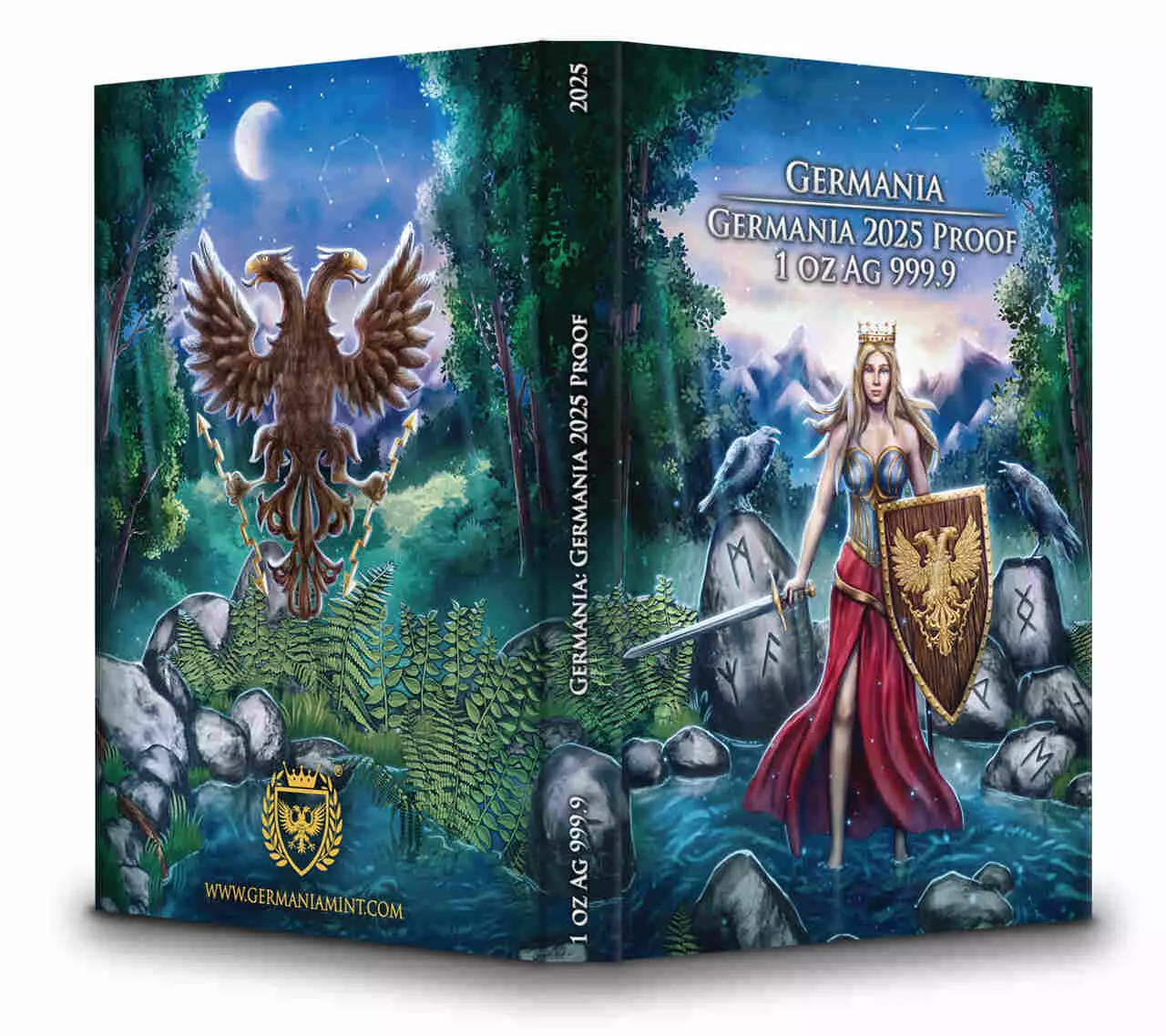 Srebrna moneta Germania 1 uncja srebra 2025 PROOF - obrazek 3