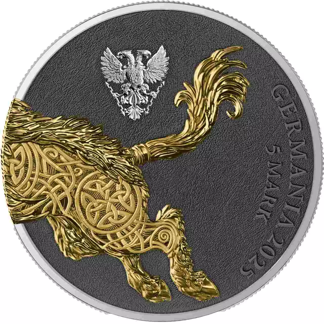 Srebrna moneta Gullinbursti Germania Beasts Geminius 2 x 1 uncja srebra 2025 - obrazek 7