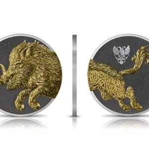 Srebrna moneta Gullinbursti Germania Beasts Geminius 2 x 1 uncja srebra 2025
