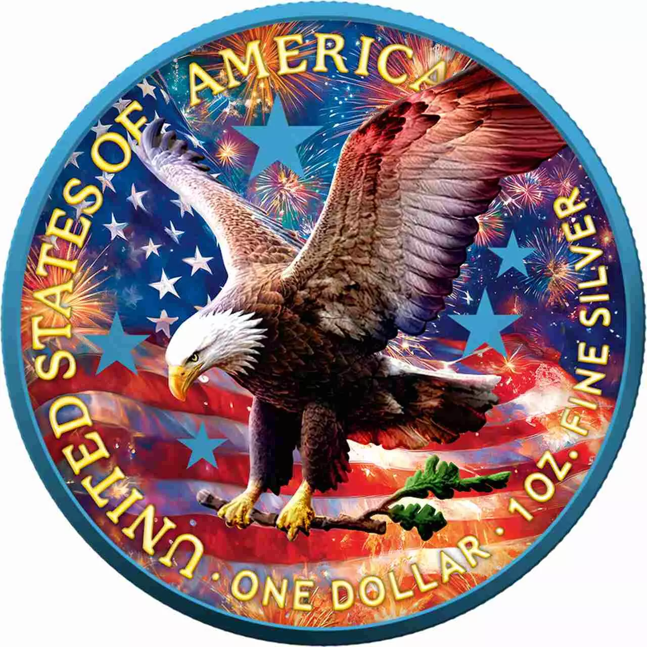Srebrna moneta Independence Day USA American Eagle 1 uncja srebra 2025 - obrazek 4