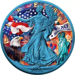 Srebrna moneta Independence Day USA American Eagle 1 uncja srebra 2025