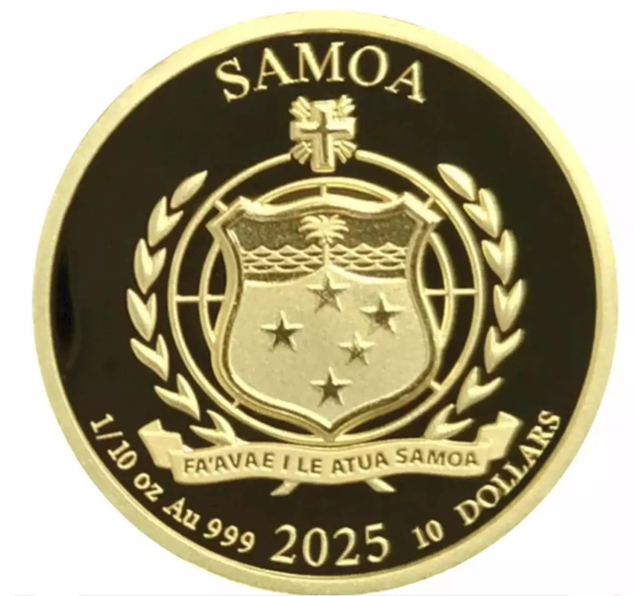 Złota moneta Golden Eagle Samoa 1/10 uncji złota 2025 - obrazek 2
