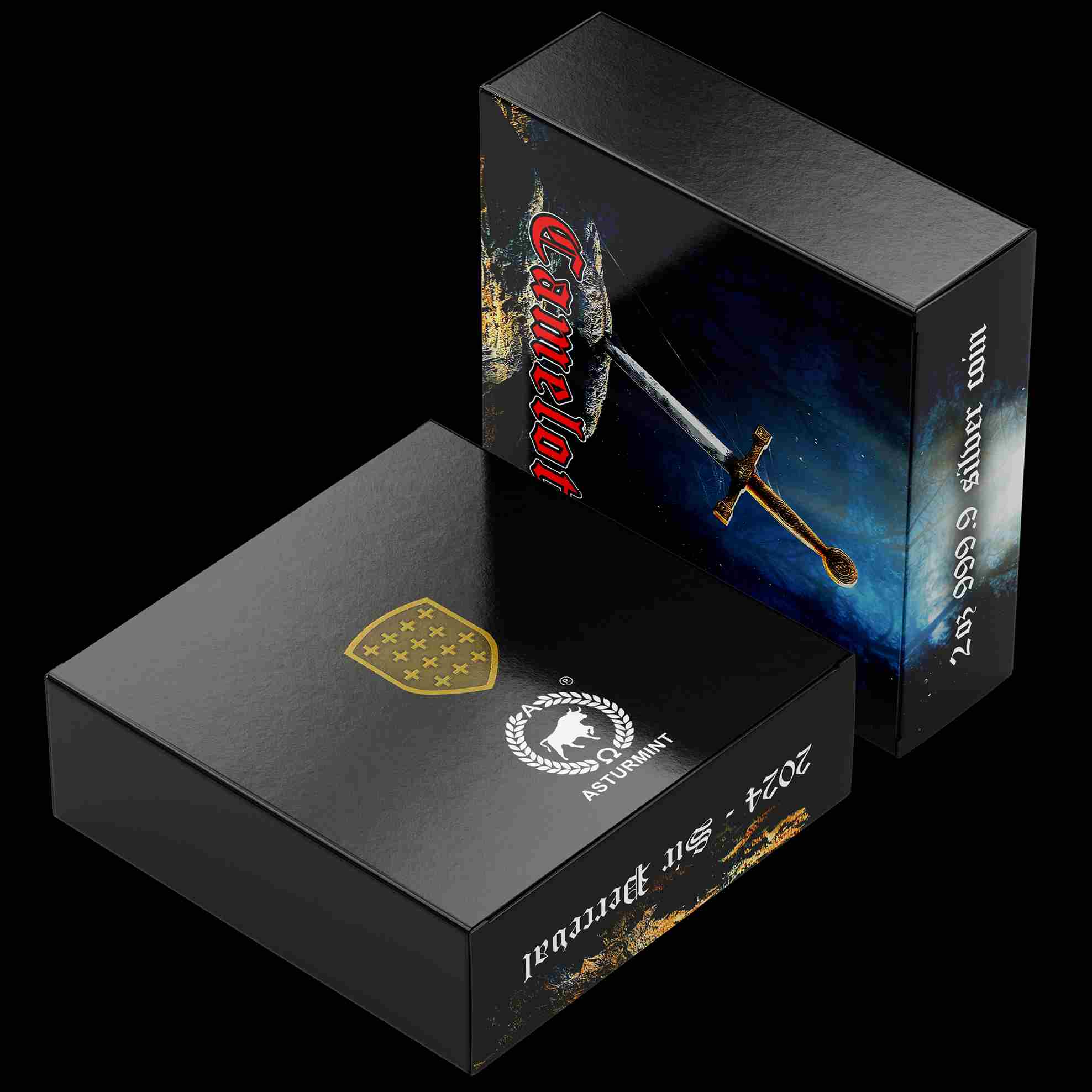 Srebrna Moneta Camelot: Sir Perceval 2 uncje srebra 2023 High Relief