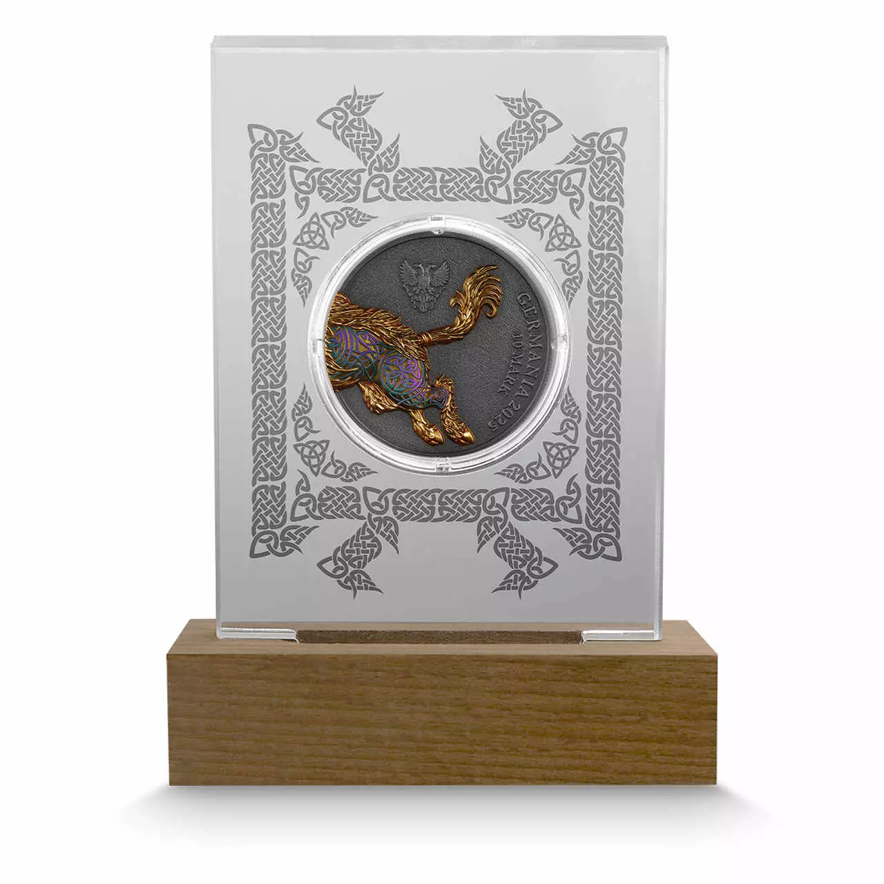 Srebrna moneta Gullinbursti Germania Beasts 2 uncje srebra 2025 Ultra High Relief - obrazek 6