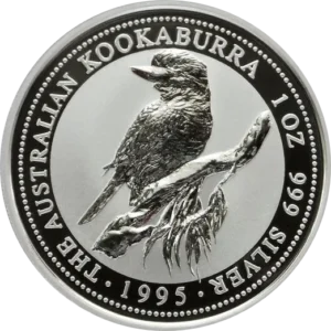 Srebrna moneta Kookaburra 1 uncja srebra 1995