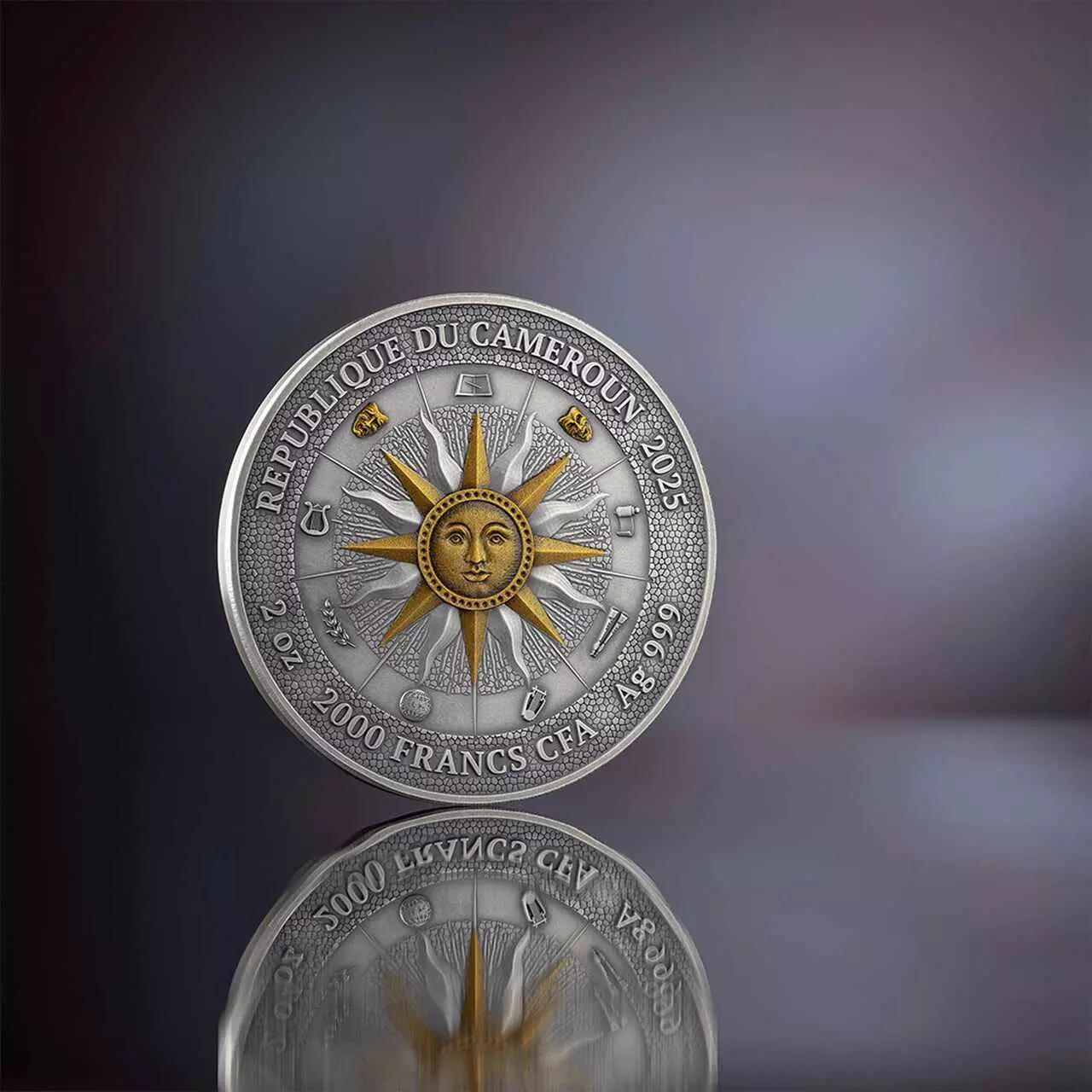 Srebrna moneta Melpomene and Thalia The Nine Muses 2 uncje srebra 2025 - obrazek 2