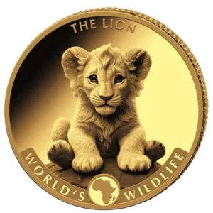 Złota Moneta Congo World’s Wildlife: Lion 0.5 g złota 2025