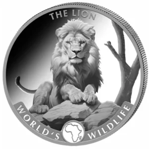 Srebrna moneta Congo World's Wildlife: Lion 1 uncja srebra 2025