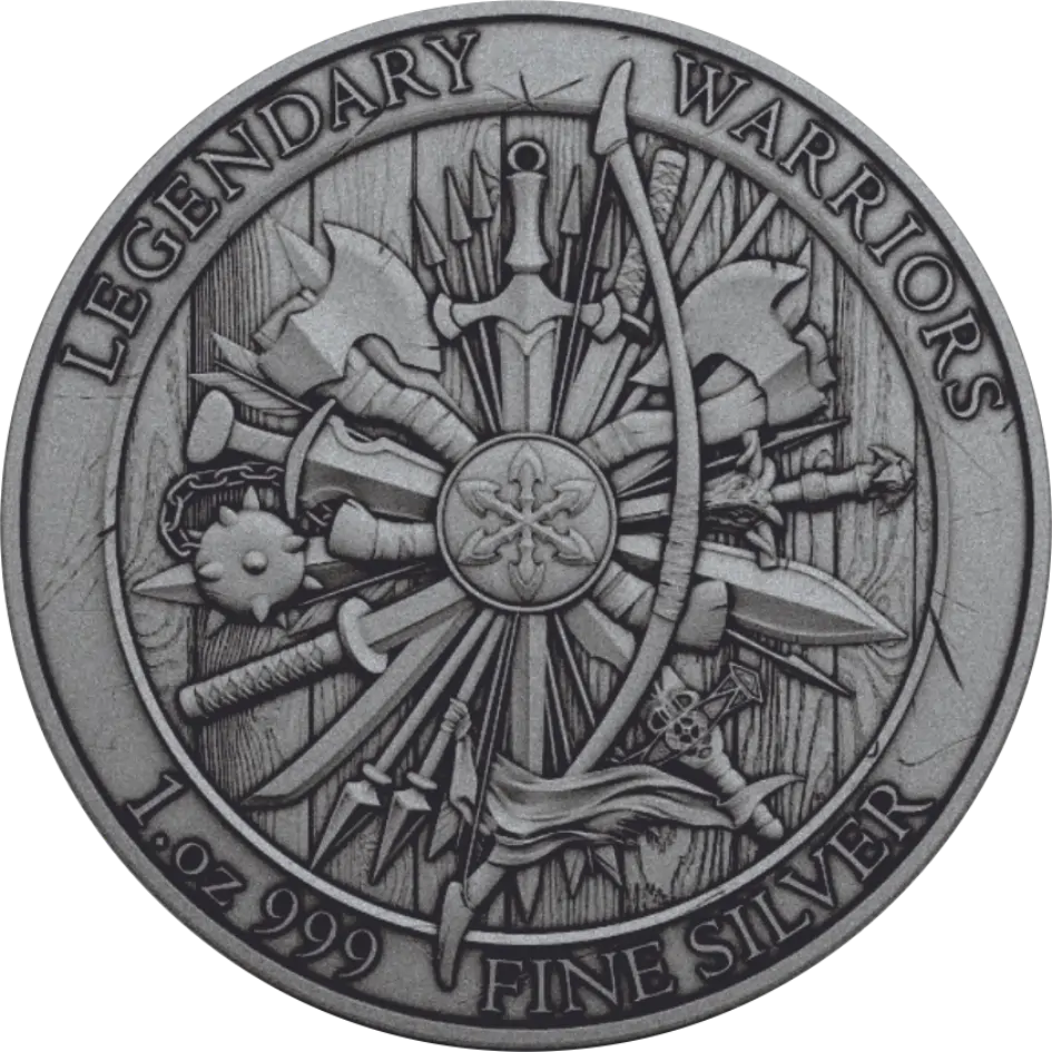 Srebrna moneta Sitting Bull Legendary Warriors 1 uncja srebra Antique Color - obrazek 2