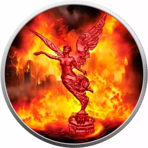 Srebrna moneta Fire The Forces of Nature Mexico Libertad 1 uncja srebra 2024