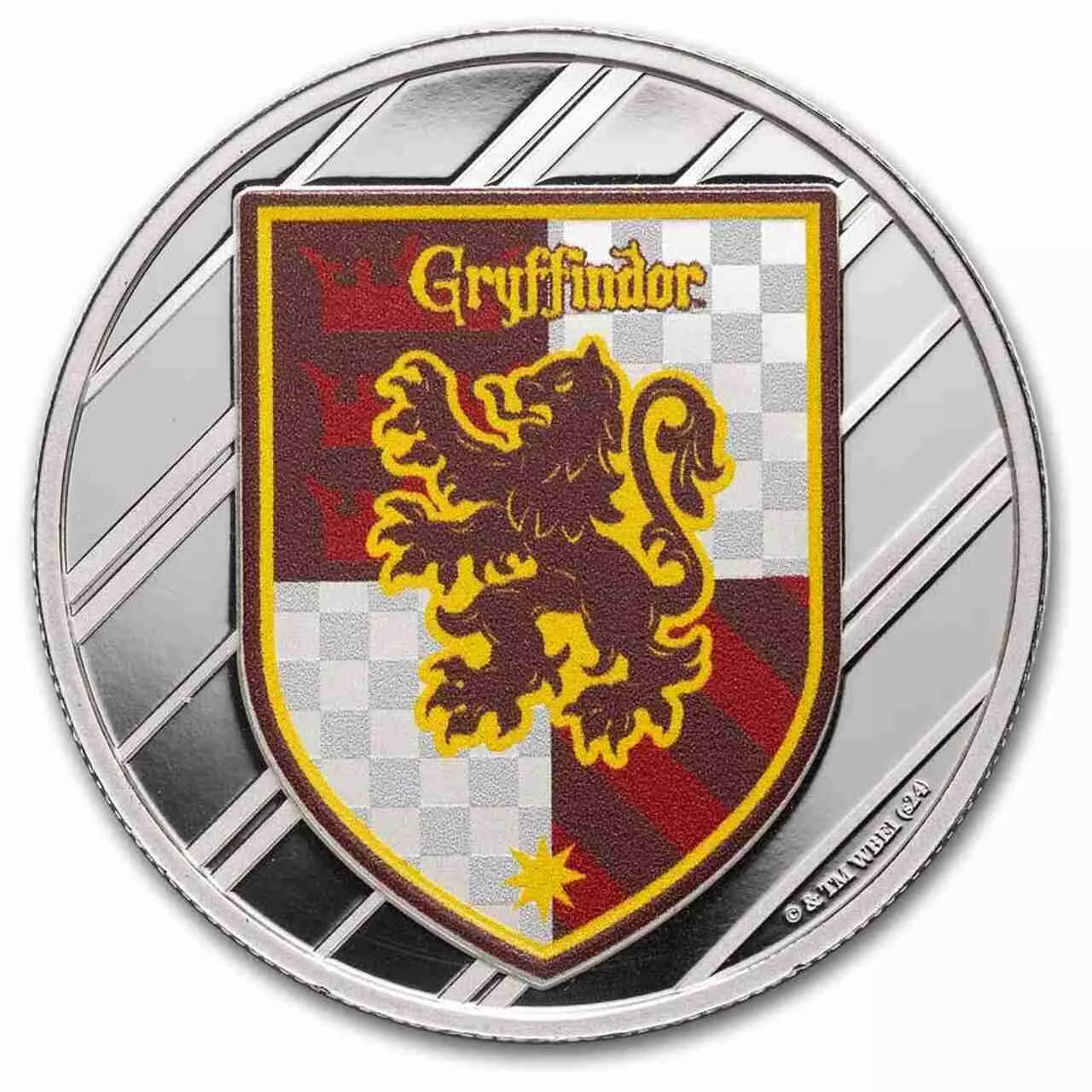 Srebrna moneta Gryffindor Harry Potter 1 uncja srebra Kolorowana TEP - obrazek 3