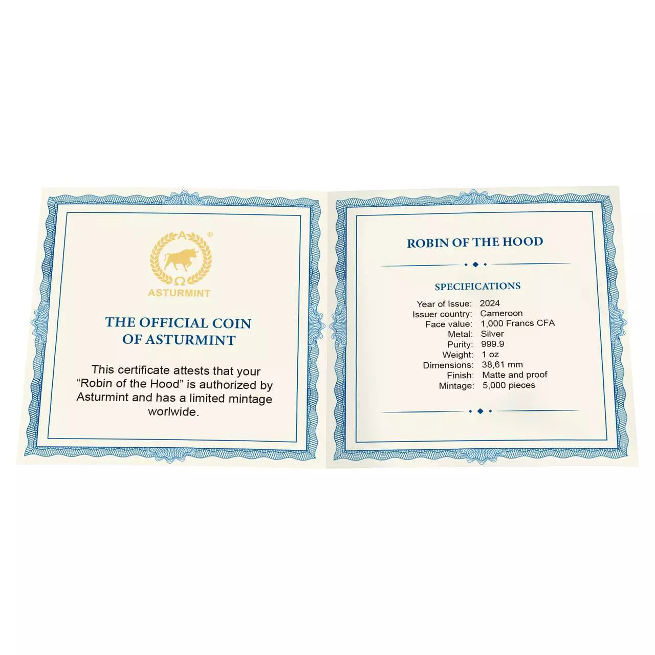 Srebrna moneta Robin of the Hood Sherwood 1 uncja srebra 2024 - obrazek 2