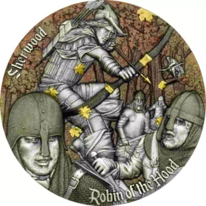 Srebrna moneta Robin of the Hood Sherwood 2 uncje srebra 2024 Ultra High Relief