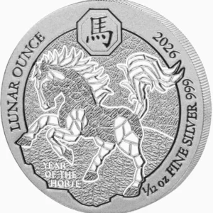 Srebrna moneta Rwanda Lunar Year of Horse 1/12 uncji srebra 2026
