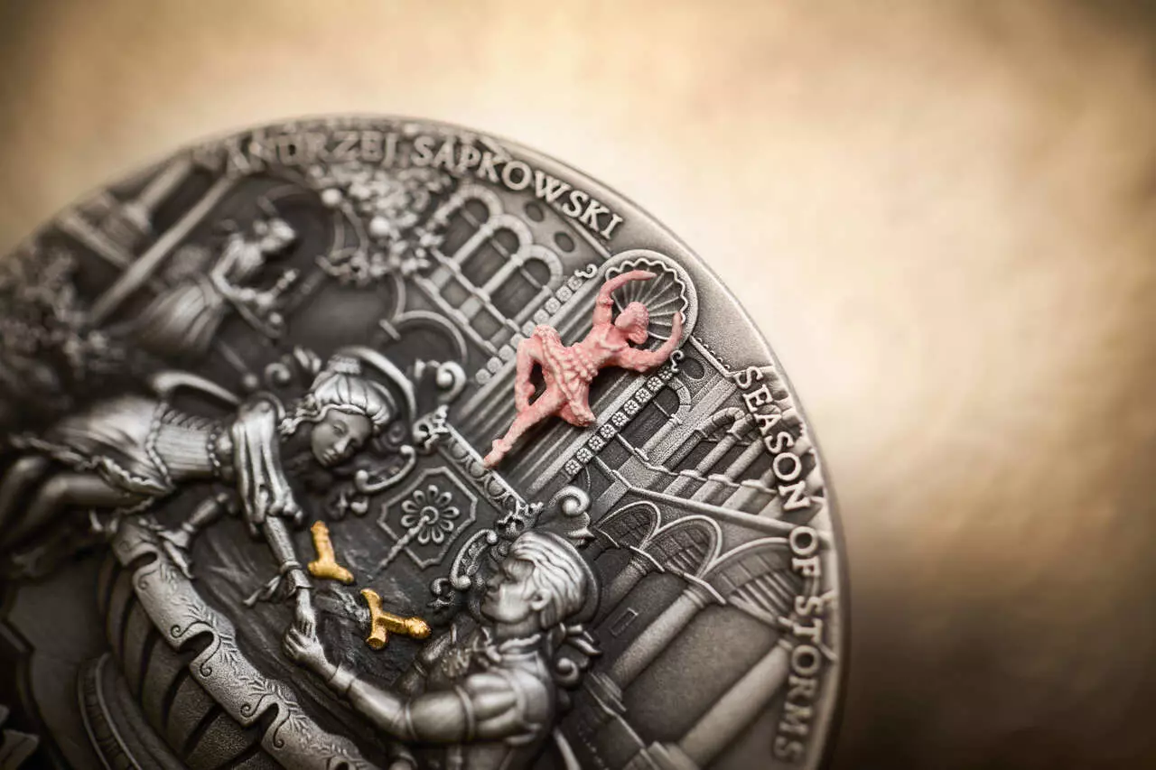Srebrna moneta Sezon Burz Wiedźmin 2 uncje srebra 2025 - obrazek 4