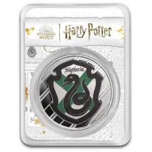 Srebrna moneta Slytherin Harry Potter 1 uncja srebra Kolorowana TEP