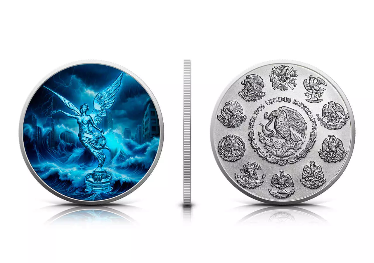 Srebrna moneta Water The Forces of Nature Mexico Libertad 1 uncja srebra 2024 - obrazek 2