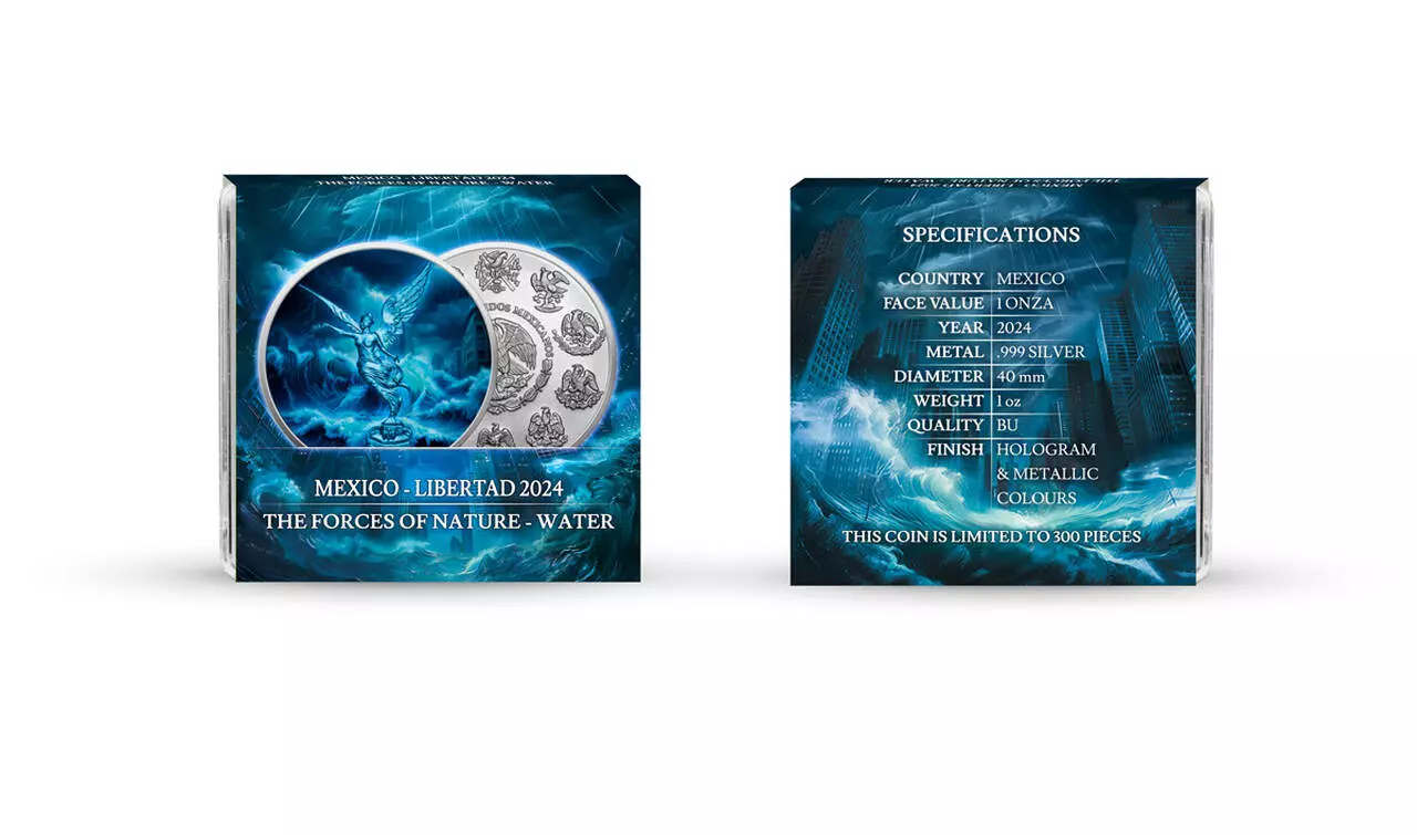 Srebrna moneta Water The Forces of Nature Mexico Libertad 1 uncja srebra 2024 - obrazek 4