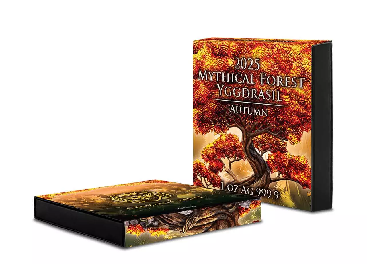 Srebrna moneta Yggdrasil Autumn Mythical Forest 1 uncja srebra 2025 - obrazek 3