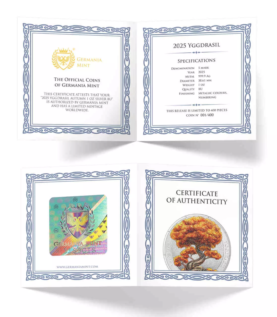 Srebrna moneta Yggdrasil Autumn Mythical Forest 1 uncja srebra 2025 - obrazek 2