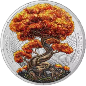 Srebrna moneta Yggdrasil Autumn Mythical Forest 1 uncja srebra 2025 8