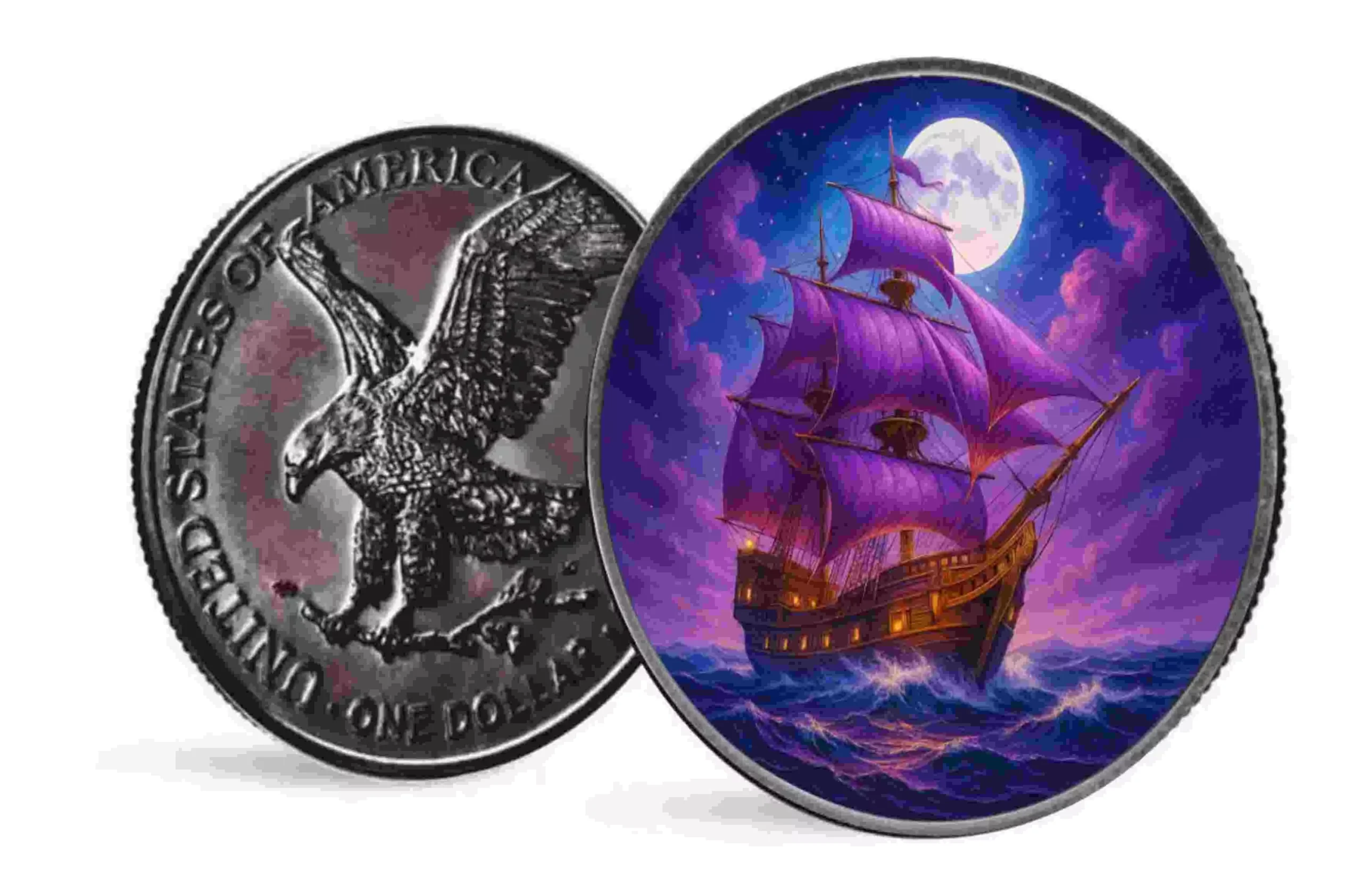 Amerykański Orzeł 1 uncja srebra 2025 Amethyst Crown - obrazek 3