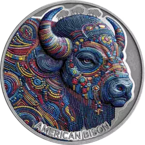 Srebrna moneta American Bison Patterns of the World 2 uncje srebra 2025