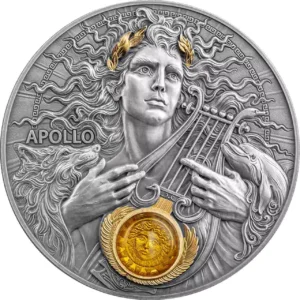 Srebrna moneta Apollo Divine Faces of the Sun 3 uncje srebra 2025