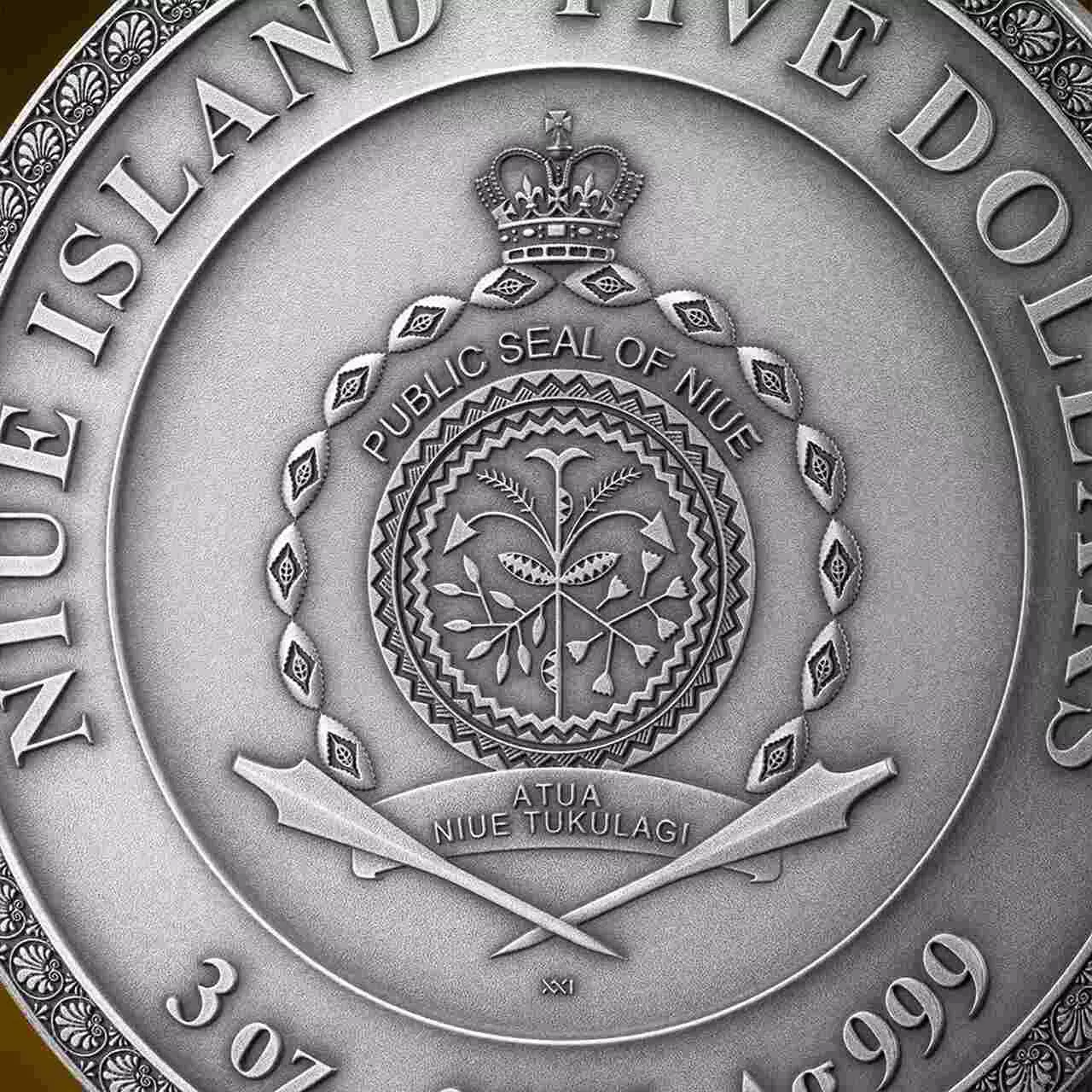 Srebrna moneta Apollo Divine Faces of the Sun 3 uncje srebra 2025 - obrazek 5