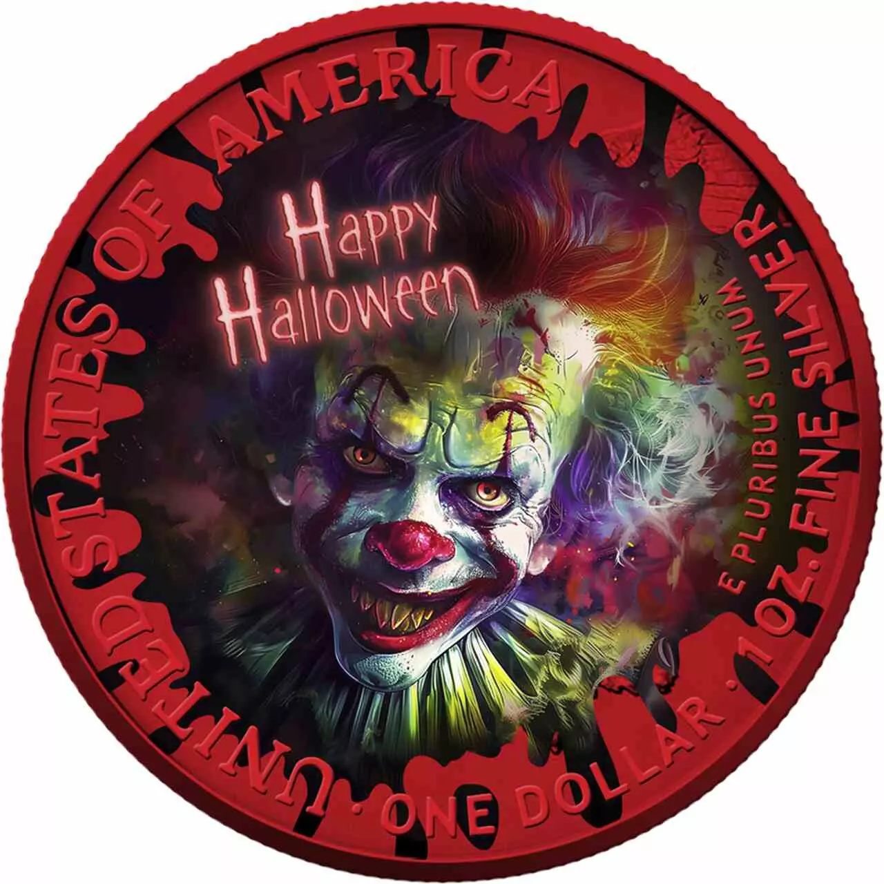 Srebrna moneta Creepy Smile American Eagle 1 uncja srebra 2025 - obrazek 4