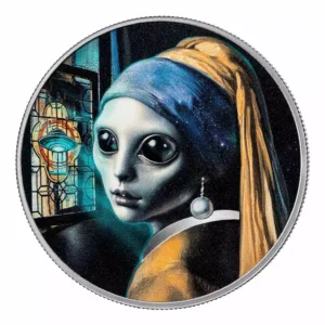 Srebrna moneta Girl With a Pear Earring Strangers Among Us 1 uncja srebra 2025