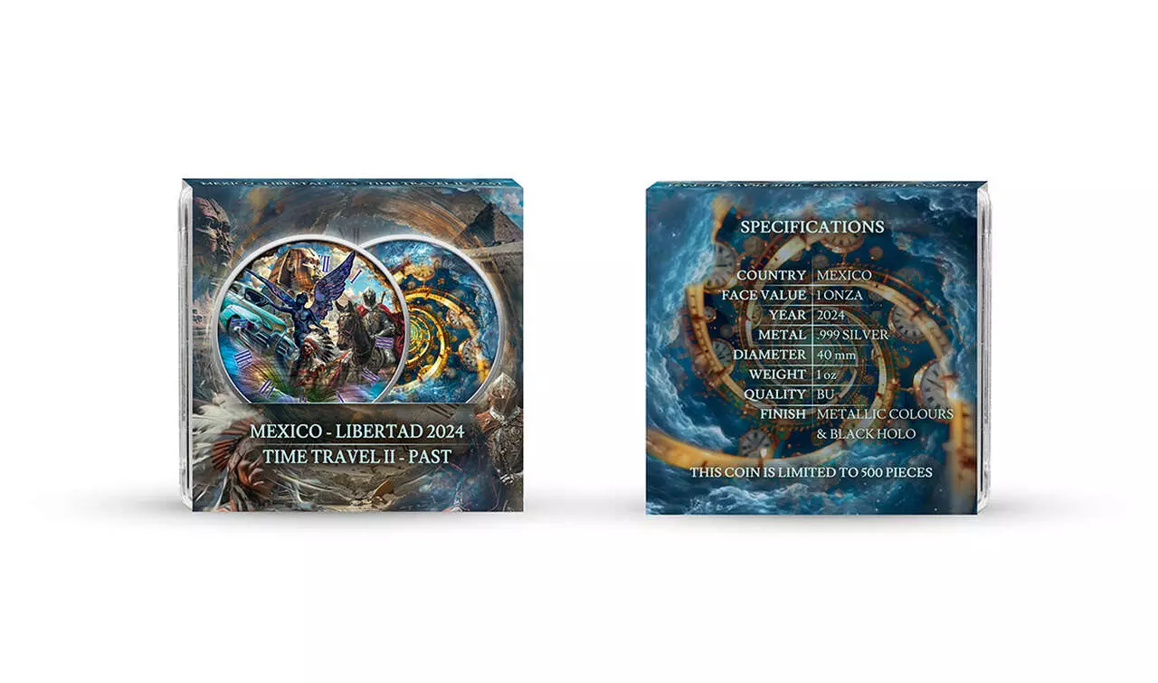 Srebrna moneta Past Time Travel Mexico Libertad 1 uncja srebra 2024 - obrazek 6