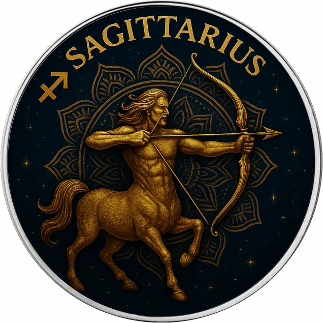 Srebrna moneta Amerykański Orzeł 1 uncja srebra 2025 Zodiac Series: Sagittarius