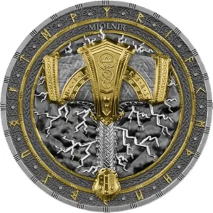 Srebrna Moneta Mjölnir Artefacts 2 uncje srebra 2025 Ultra High Relief