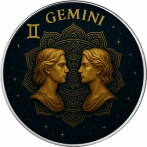Srebrna moneta Amerykański Orzeł 1 uncja srebra 2025 Zodiac Series: Gemini