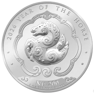 Srebrna moneta Bhutan Lunar Rok Konia 1 uncja Srebra 2026