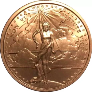 Miedziany medal Non Vi Virtute Vici 1 uncja miedzi 2025