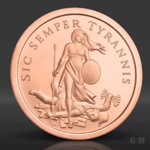 Miedziany medal Sic Semper Tyrannish 1 uncja miedzi 2025