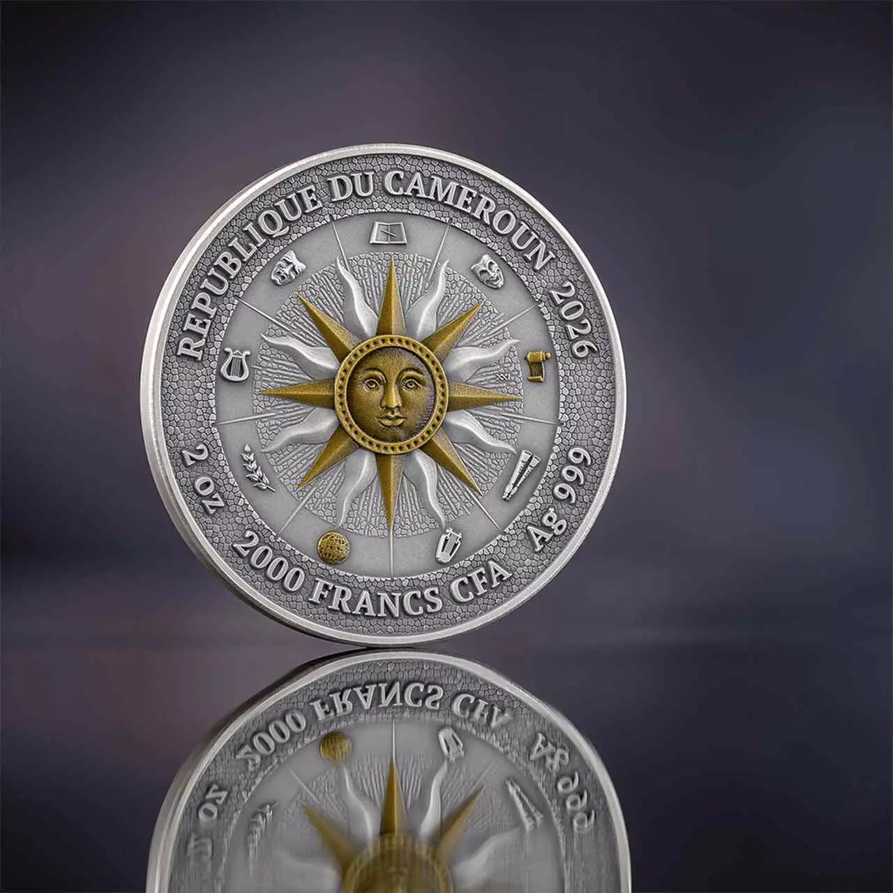 Srebrna moneta Clio and Urania The Nine Muses 2 uncje srebra 2026 - obrazek 3