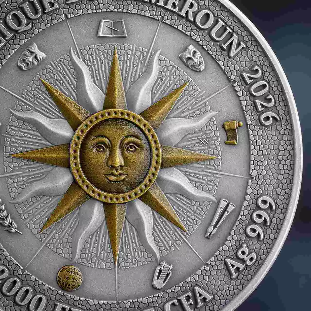 Srebrna moneta Clio and Urania The Nine Muses 2 uncje srebra 2026 - obrazek 2