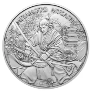 Srebrny medal Miyamoto Musashi Legendary Warriors 1 uncja srebra