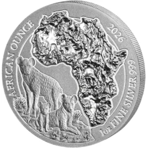 Srebrna moneta Spotted Hyena African Ounce 1 uncja srebra 2026