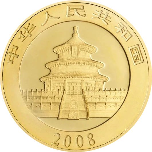 Złota moneta Chińska Panda 1 uncja Złota 2008 - obrazek 2