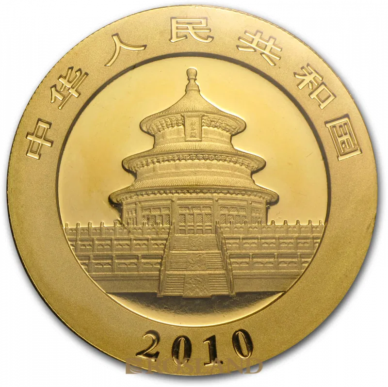 Złota moneta Chińska Panda 1 uncja Złota 2010 - obrazek 2