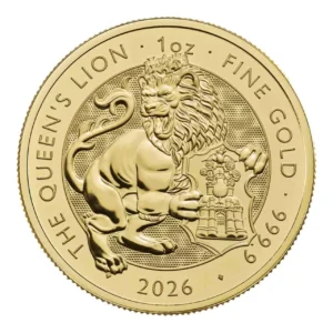 Złota moneta Queen's Lion The Royal Tudor Beasts 1 uncja Złota 2026