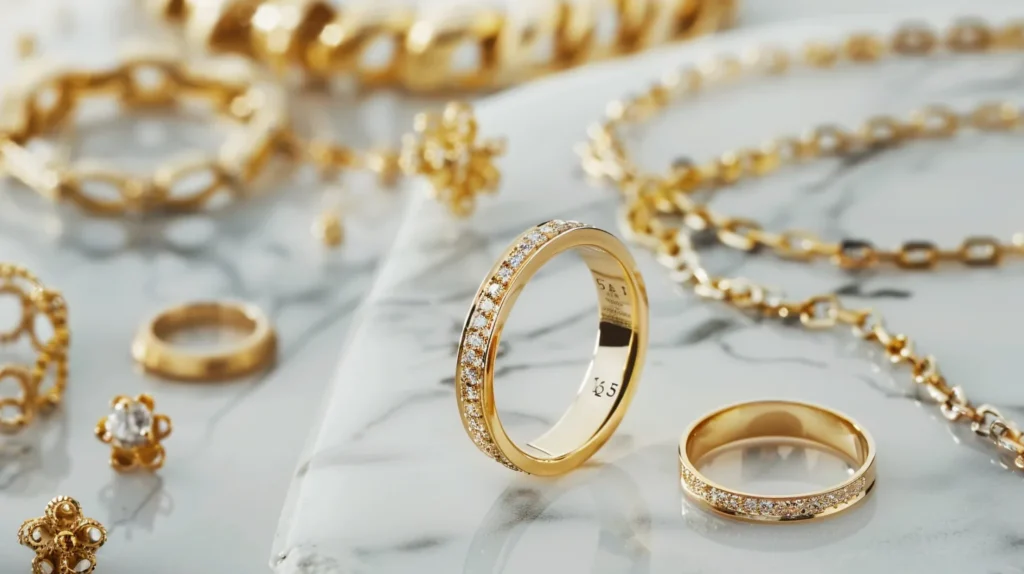 Złoto 585 - pierścionki i naszyjniki