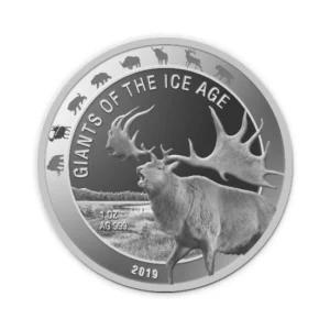 Jeleń Olbrzymi Giants of the Ice Age 1 uncja srebra 2019