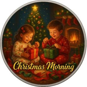 Srebrna moneta Amerykański Orzeł 1 uncja Srebra 2025 Christmas Morning