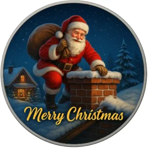 Srebrna moneta Amerykański Orzeł 1 uncja Srebra 2025 Merry Christmas: Santa
