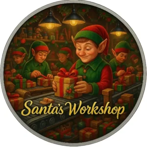 Srebrna moneta Amerykański Orzeł 1 uncja Srebra 2025 Merry Christmas: Santa's Workshop